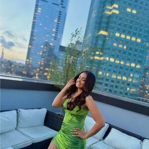 SHEIN Green Mini Dress